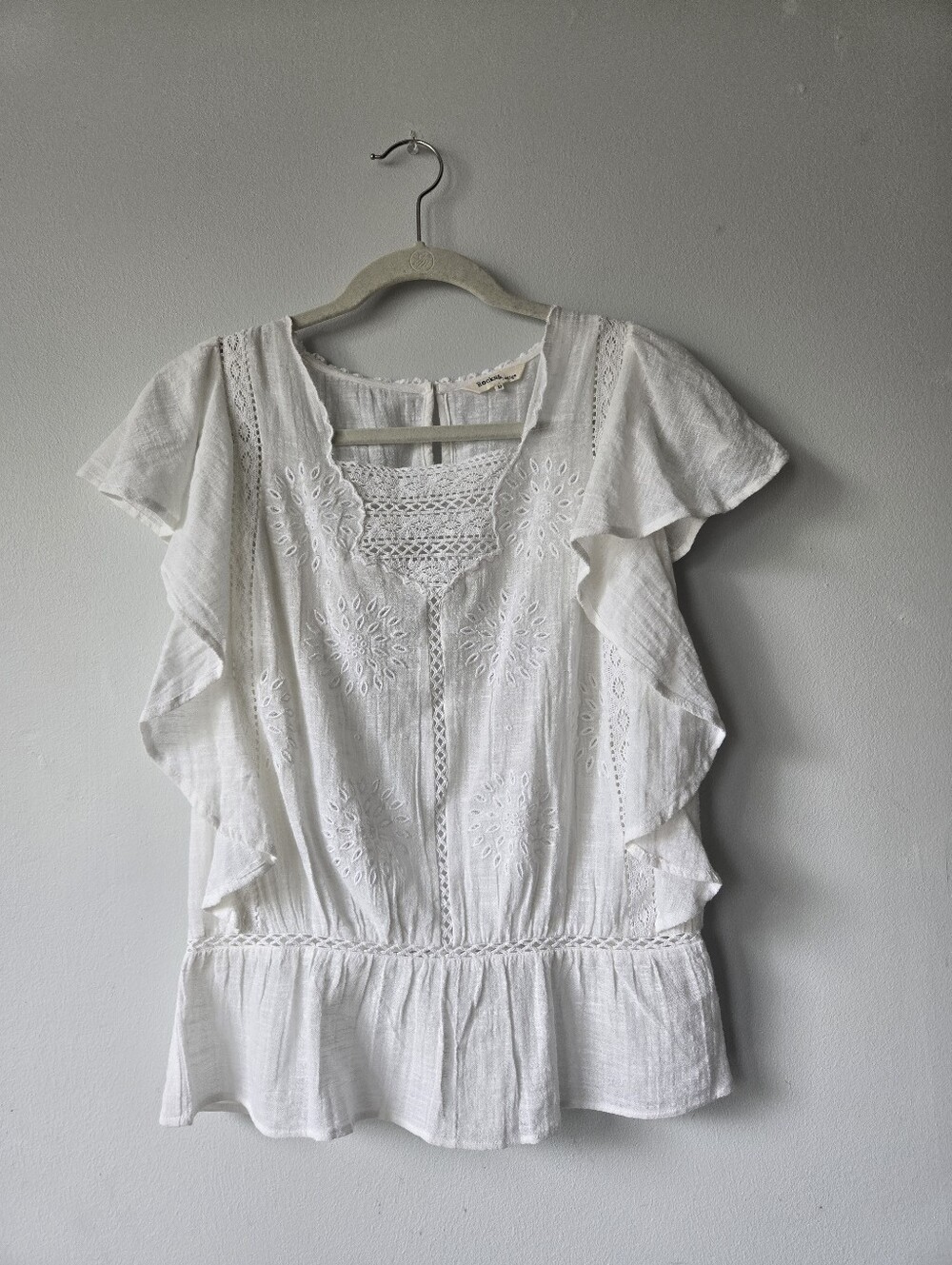 Rocks & Indigo 100% Cotton White Blouse XS